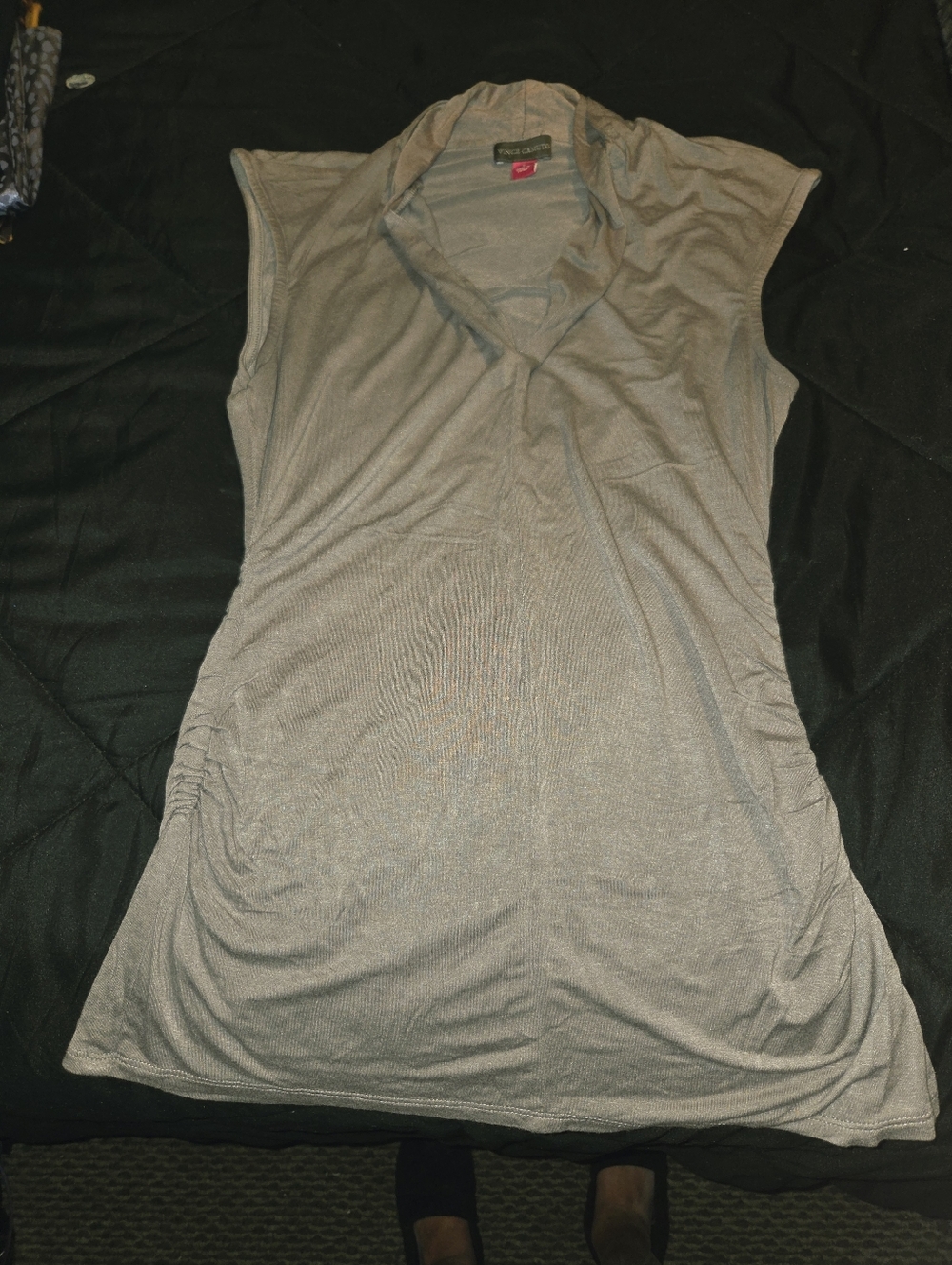 Nike Light Gray Sleeveless Draped Tunic with Side Ruching